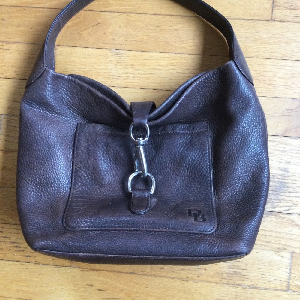 Vintage Dooney & Bourke Annalisa Lock Shoulder Sac Hobo Bag